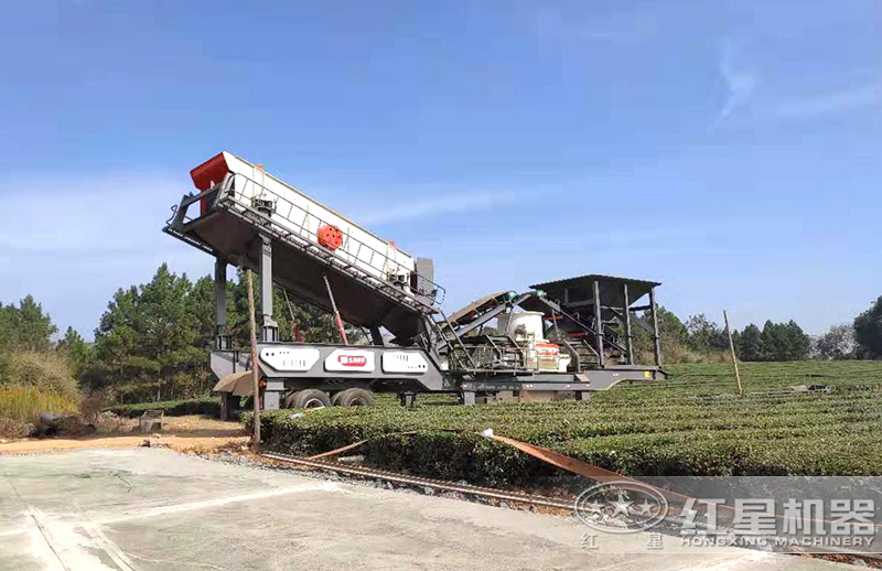 移動制砂機現場